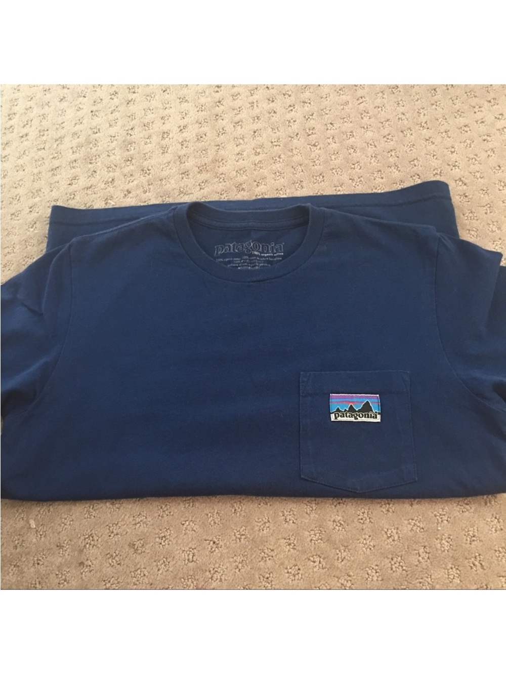 Patagonia blue vintage Short-Sleeve Pocket Tee small